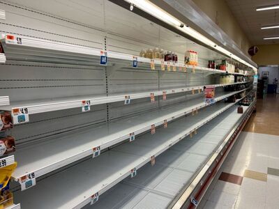 Shoppers in the Bay Area are once again confronted with empty store shelves.